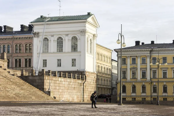 Helsinki Finnland Der Senatsplatz Senaatintori Ein Öffentlicher Platz Mit Neoklassizistischen — Stockfoto