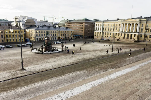 Helsinki Finnland Der Senatsplatz Senaatintori Ein Öffentlicher Platz Mit Neoklassizistischen — Stockfoto