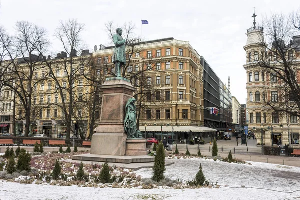 Helsinki Finlande Monument Poète Lyrique Épique Finno Suédois Johan Ludvig — Photo