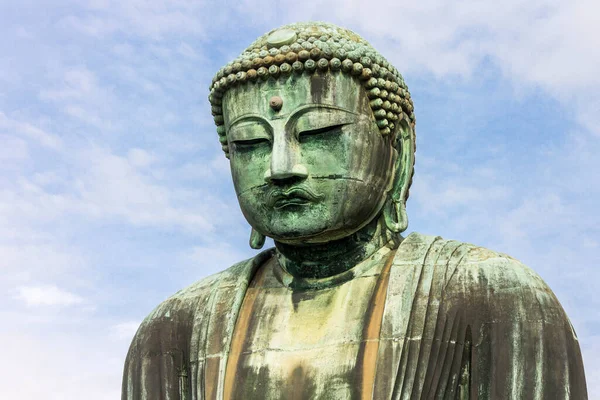 Kamakura Japonia Vederi Ale Marelui Buddha Daibutsu Statuie Bronz Mare — Fotografie, imagine de stoc