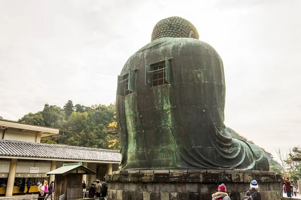 Kamakura Japonia Vederi Ale Marelui Buddha Daibutsu Statuie Bronz Mare — Fotografie, imagine de stoc