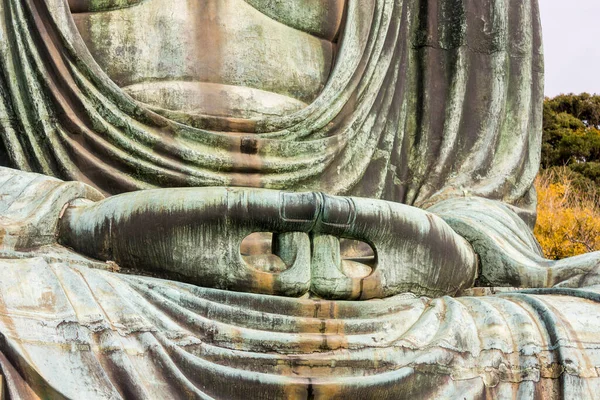 Kamakura Japonia Vederi Ale Marelui Buddha Daibutsu Statuie Bronz Mare — Fotografie, imagine de stoc