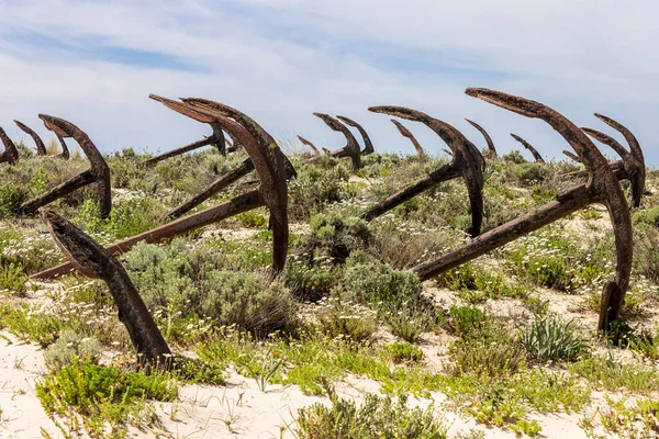 Tavira Portugal Cemiterio Das Ancoras Cimetière Ancrage Point Repère Majeur — Photo