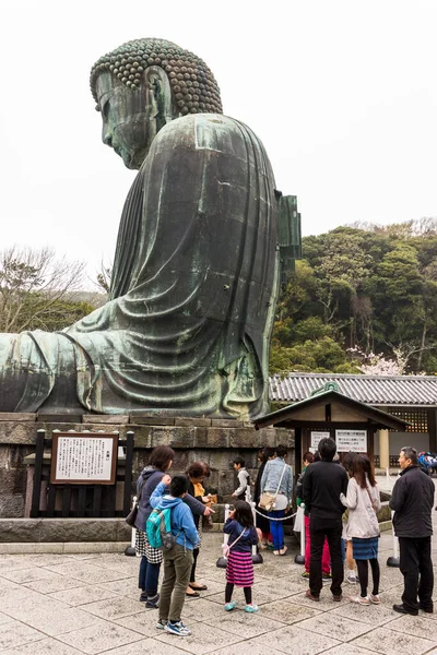 Kamakura Japan Ansichten Des Großen Buddha Daibutsu Große Bronzestatue Des — Stockfoto