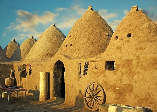 Bijenkorf Adobe huizen — Stockfoto