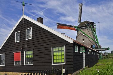 Amsterdam'dan eski yel değirmeni