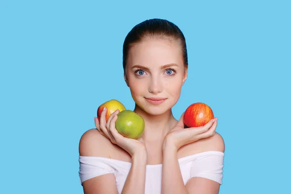 Lovely woman with fruit — Stock Photo, Image
