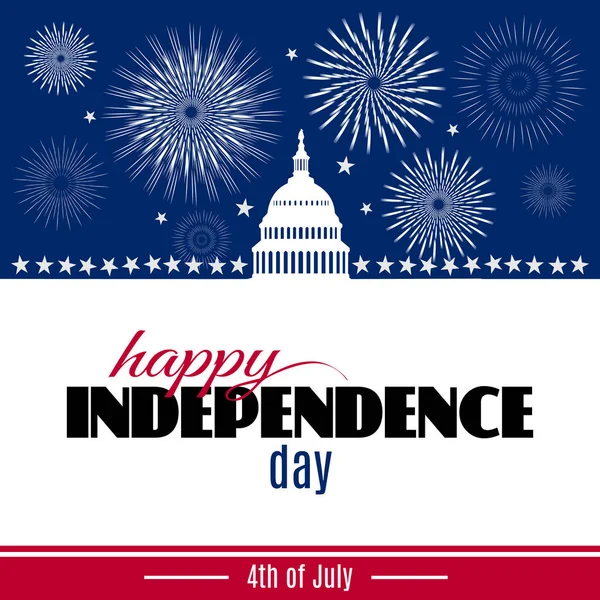 Щасливий день незалежності вітальна листівка — стоковий вектор