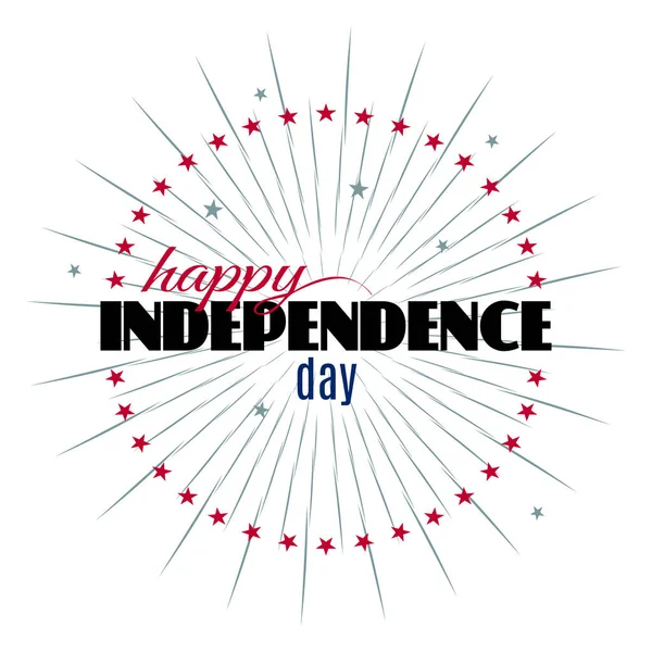 Happy Independence day lettering template — Stock Vector
