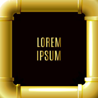 Soyut altın boru sınır