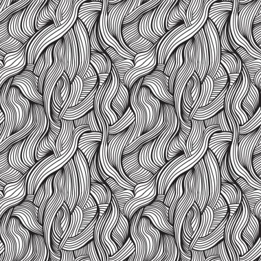 Kroki saçlı doku seamless modeli