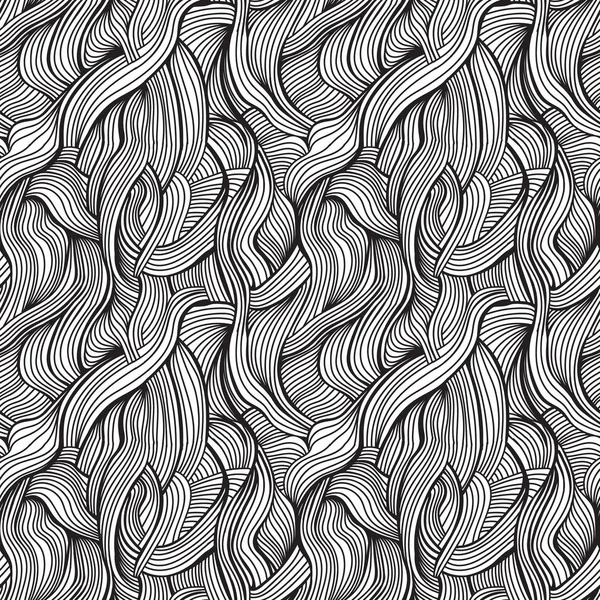 Sketch haired texture seamless pattern — Stock Vector