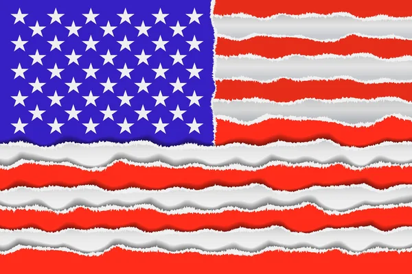 Bandera americana abstracta — Vector de stock