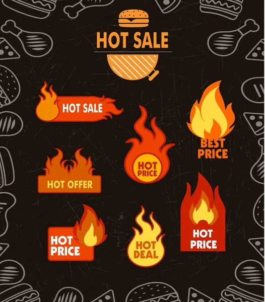 Barbecue Restaurant Menu Icons — Stockvector