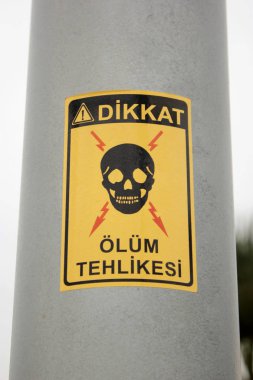 Ölüm işareti / fotoğraf ölüm kayıt elektrikli bir kutup