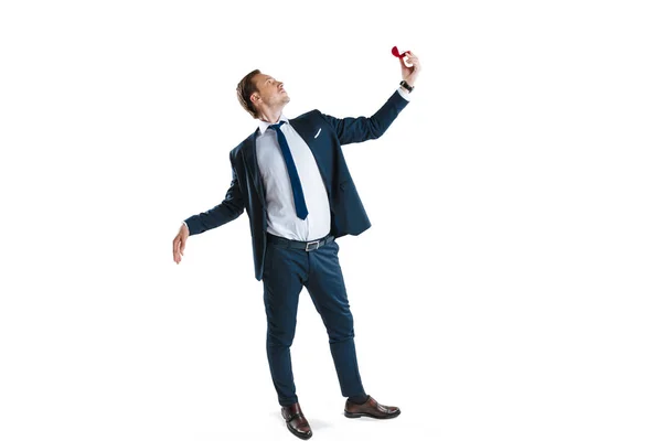 Man making marriage proposal — Stock Photo, Image