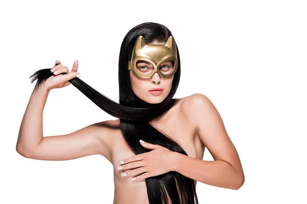 Mujer con máscara de diablo — Foto de stock gratuita