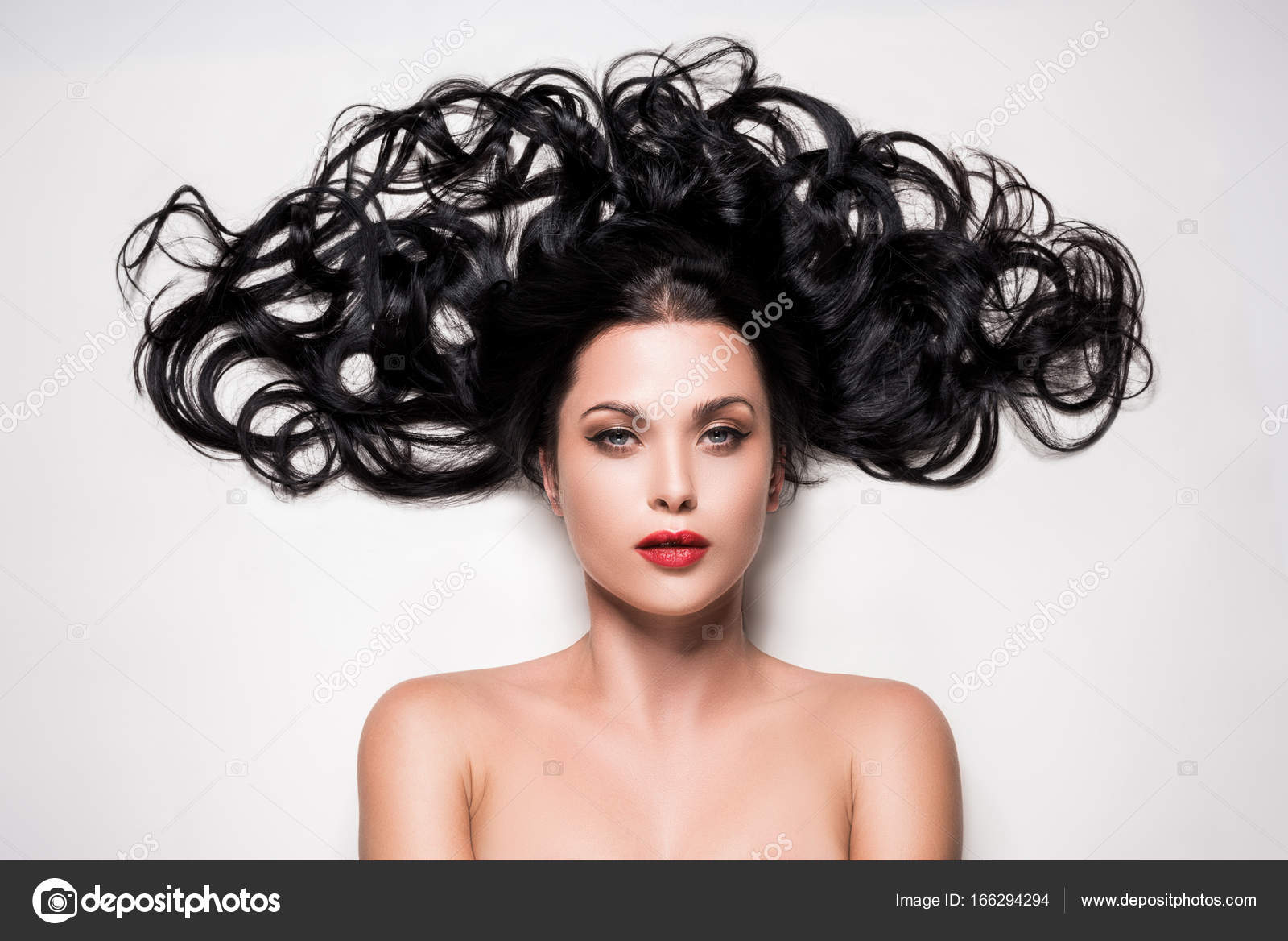 Woman with beautiful hair — Stock Photo © SashaMedvedev #166294294