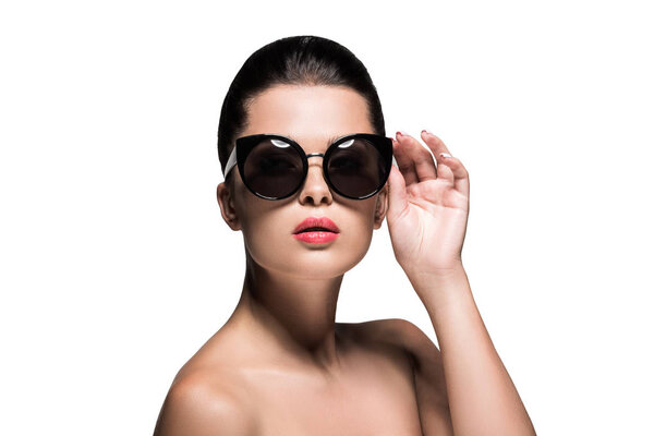 woman in stylish sunglasses