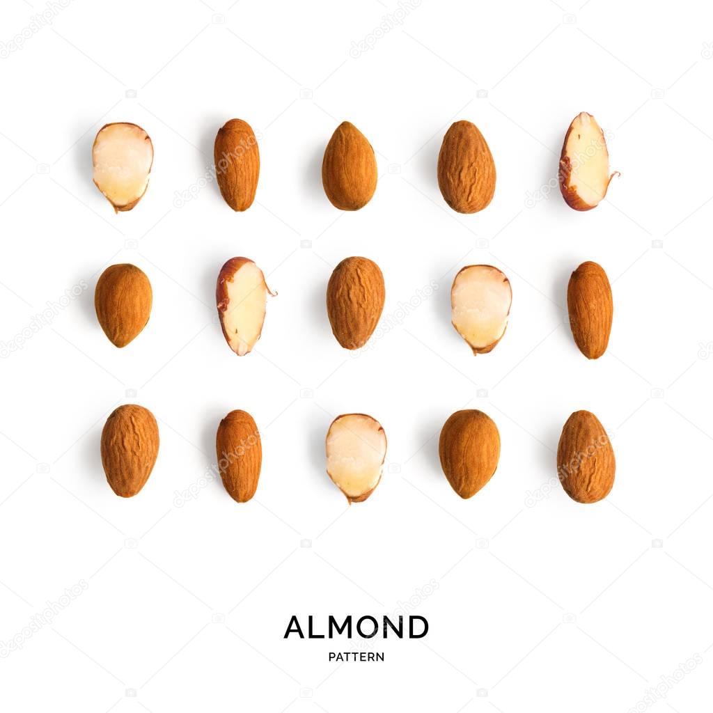 Seamless pattern with almond. 