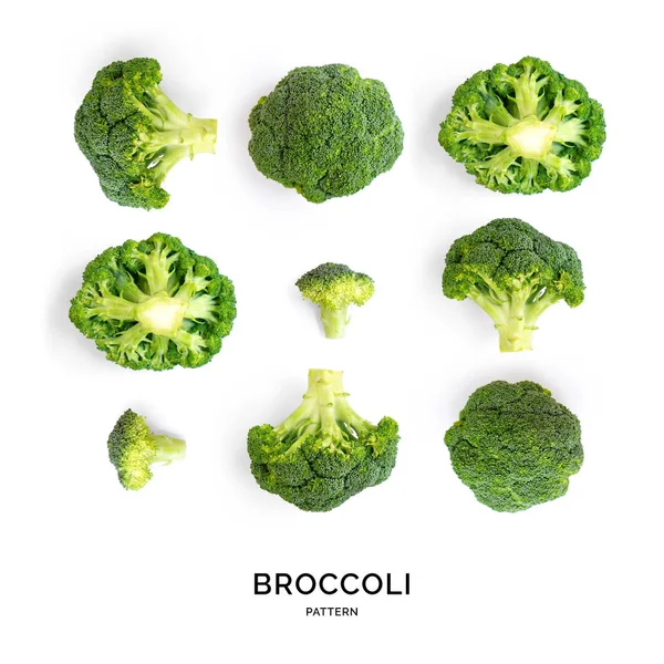 Płynny wzór z brokułami — Zdjęcie stockowe