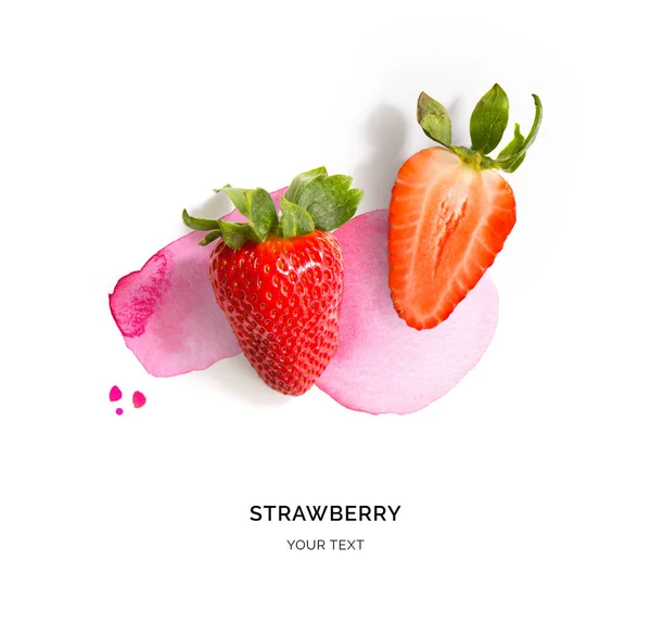 白色背景的成熟草莓 — 图库照片