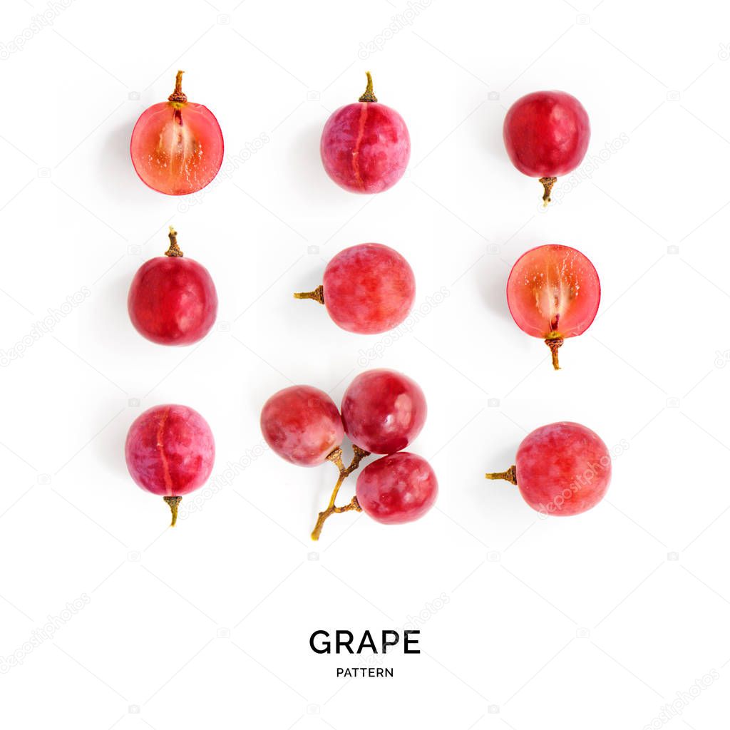 Pattern of grapes laid out symetrically