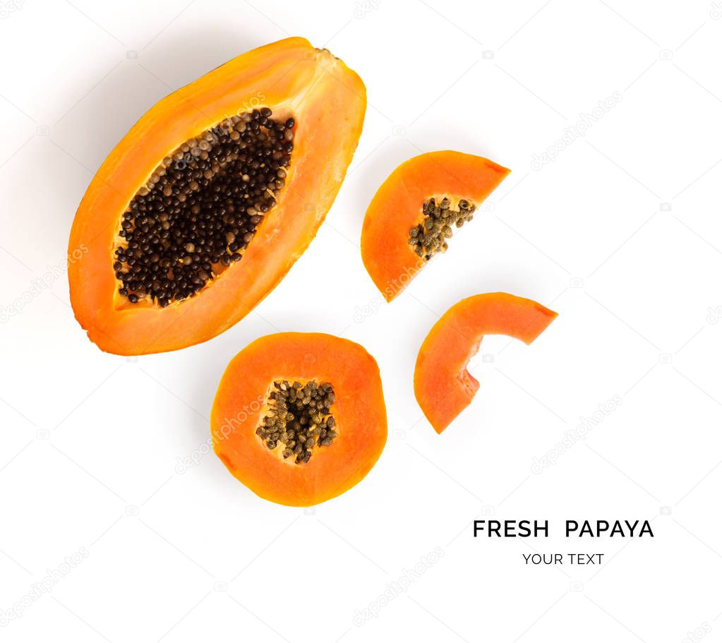 Cut fresh papaya