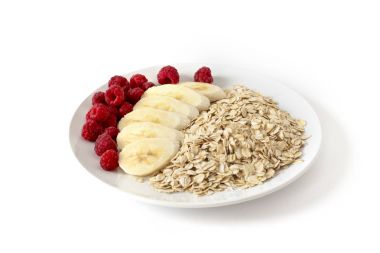 Çilek ve muz ile yulaf ezmesi Kahvaltı