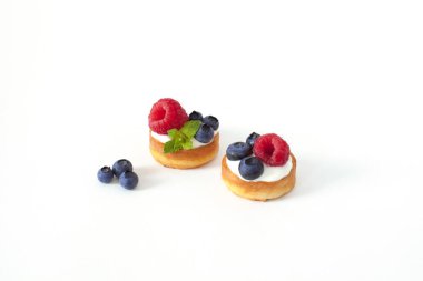 Çilek Isolated ile iki Belçika Waffle 