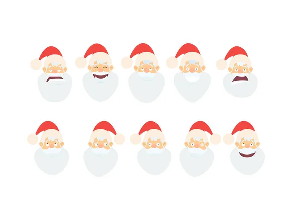 Joyeux Noël.Santa Claus dessin animé dans un style plat . — Image vectorielle