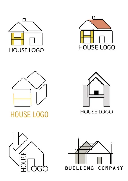 Logo de la maison dans un design différent — Image vectorielle