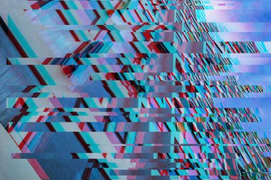 trendy Glitch etkisi modern gökdelenlerin doku 