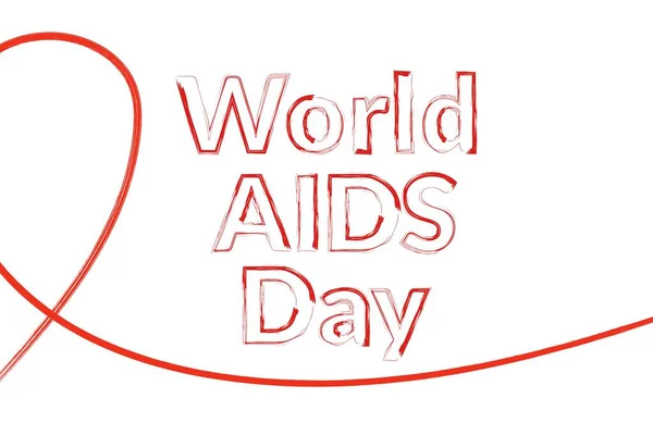 World Aids Day concept creative background. Шаблон для баннера, плакат с надписью и красной лентой. Векторная иллюстрация EPS10 . — стоковый вектор