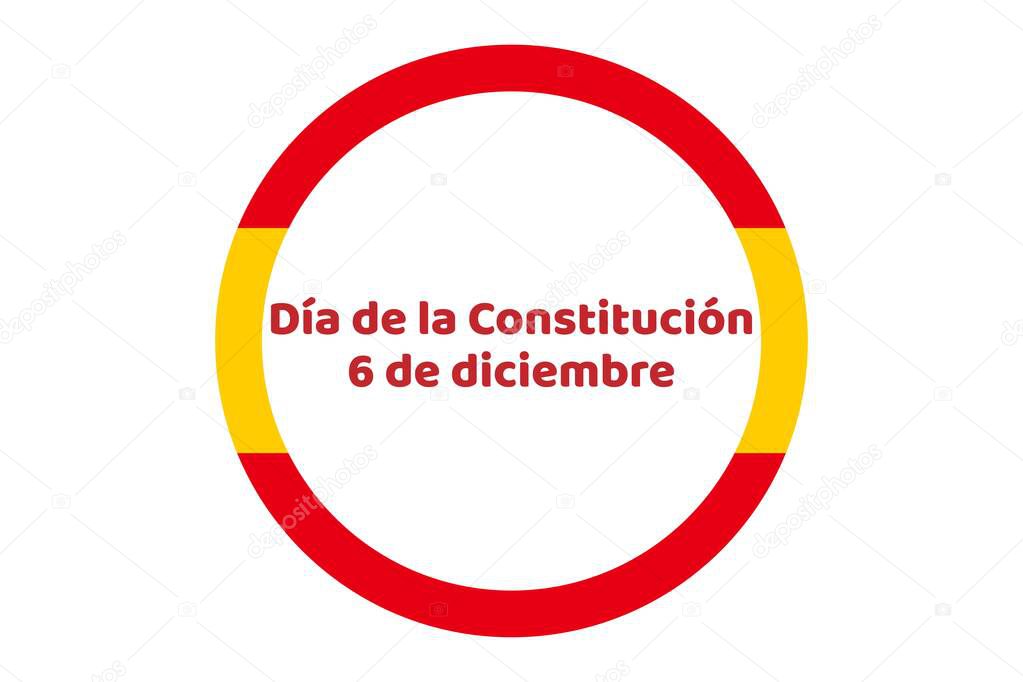 Concept of Constitution Day in Spain or Dia de la Constitucion Espanola in Spanish. Template for background, banner, card, poster with text inscription. Vector EPS10 illustration