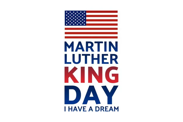 マーティン・ルーサー・キング・ジュニア・ムック・デーの誕生日休日の愛国的な概念。1月20日背景、バナー、カード、テキストの碑文とポスターのためのテンプレート。ベクトルEps10のイラスト. — ストックベクタ