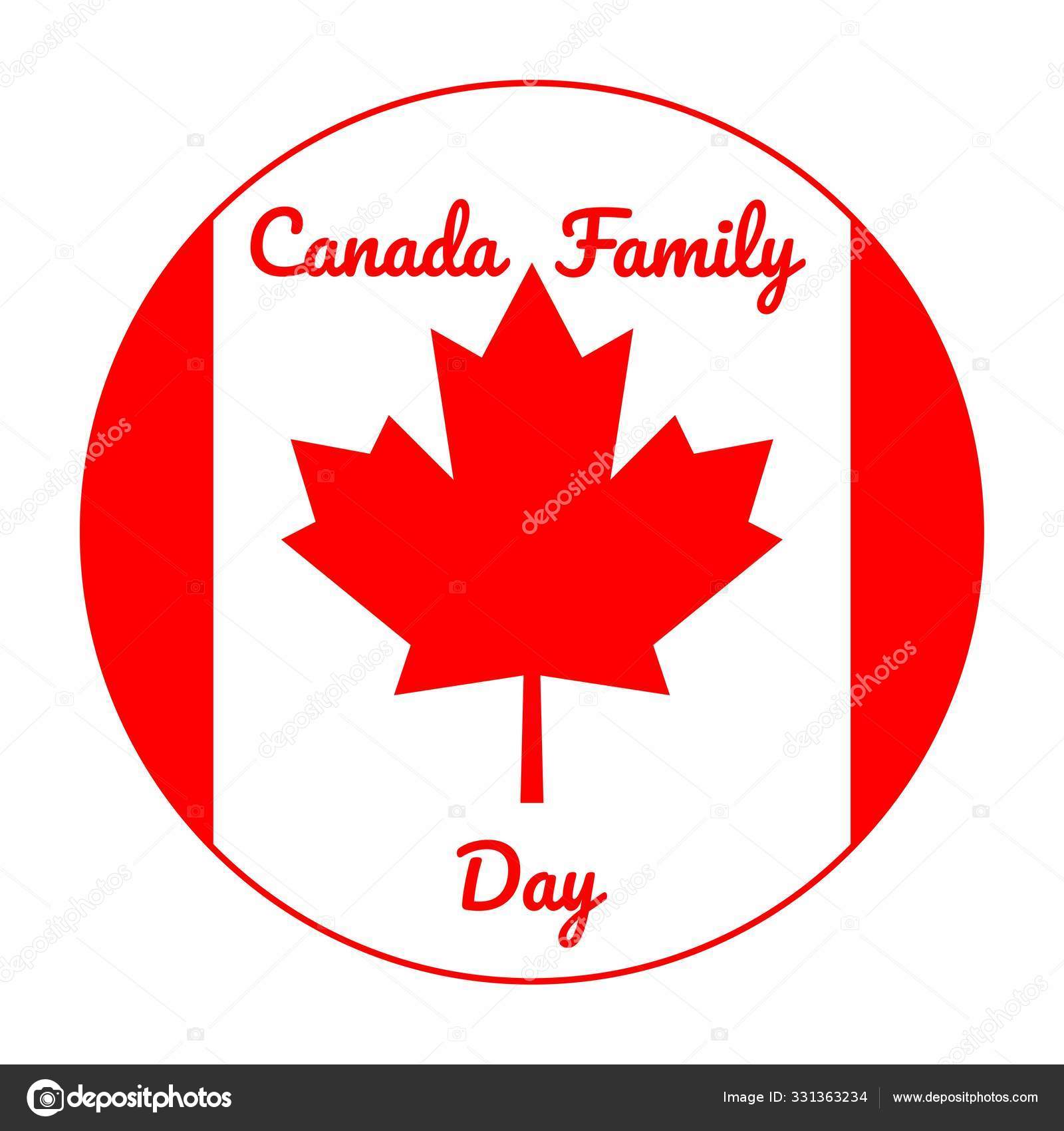 Concept of Family Day in Canada. Template for background, banner, card