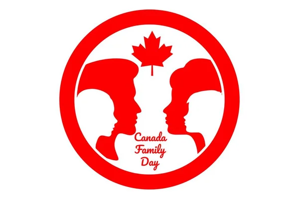 Концепция Дня семьи в Канаде. Шаблон для фона, баннера, карточки, плакат с текстовой надписью. Векторная иллюстрация EPS10 . — стоковый вектор