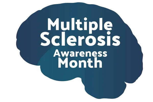 March is Multiple Sclerosis Awareness Month. Template for background, banner, card, poster with text inscription. Vector EPS10 illustration. . — 스톡 벡터