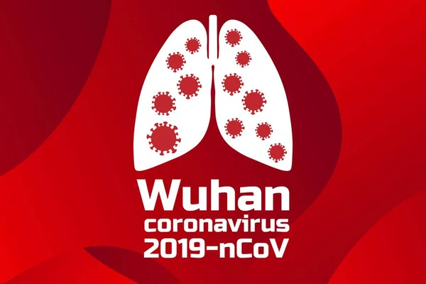 Wuhan Coronavirus 2019-ncov konsepti. Çin virüsü. Arkaplan şablonu, afiş, yazılı poster. Vektör Eps10 illüstrasyonu. — Stok Vektör