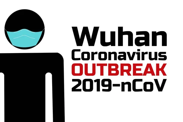 Concepto Wuhan coronavirus 2019-nCoV. Virus chino. Plantilla para fondo, banner, póster con inscripción de texto. Ilustración del vector EPS10 . — Vector de stock