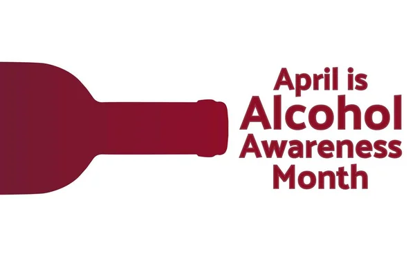 April ist Alkohol-Bewusstseinsmonat. Vorlage für Hintergrund, Banner, Karte, Plakat mit Textinschrift. Vektor eps10 Abbildung. — Stockvektor