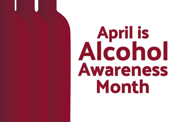 April is Alcohol Awareness Month concept. Template for background, banner, card, poster with text inscription. Vector EPS10 illustration. — Stock Vector