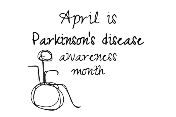 April is Parkinsons disease awareness month. Template for background, banner, card, poster with text inscription. Vector EPS10 illustration. — 스톡 벡터