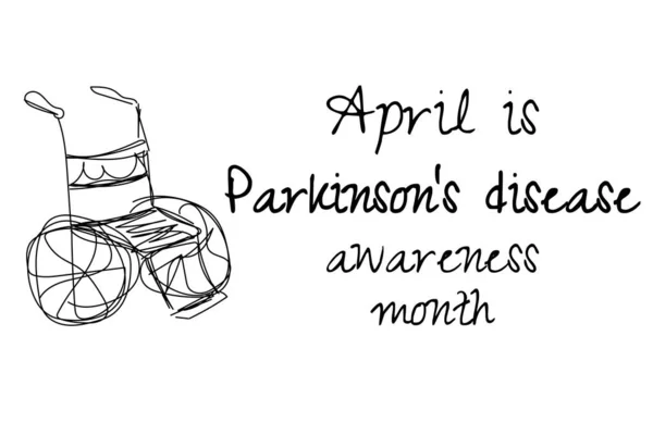 April is Parkinsons disease awareness month. Template for background, banner, card, poster with text inscription. Vector EPS10 illustration. — 스톡 벡터