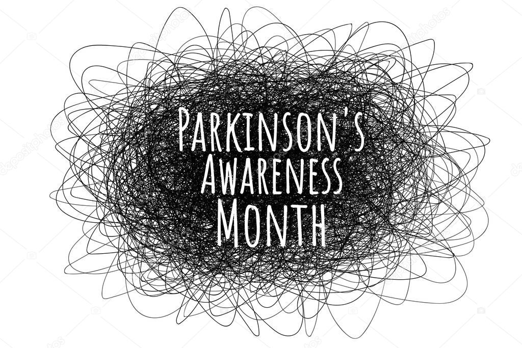 April is Parkinsons disease awareness month. Template for background, banner, card, poster with text inscription. Vector EPS10 illustration.