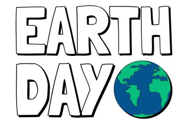 Dünya Günü tatili konsepti. Dünya küresi. Arkaplan, afiş, kart, yazılı poster şablonu. Vektör Eps10 illüstrasyonu.