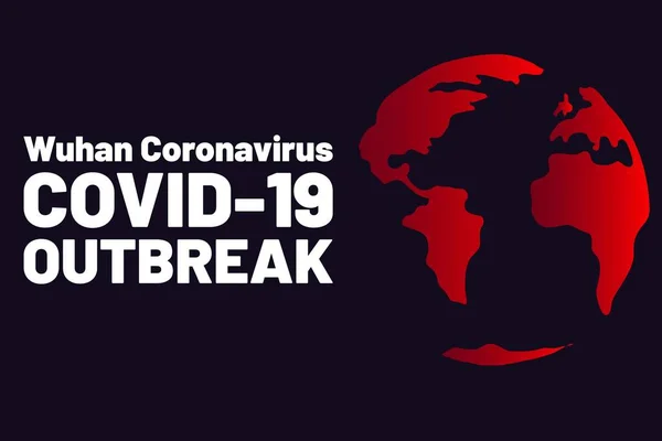 Penyakit Coronavirus COVID-19, penyakit koronavirus Wuhan atau penyakit pernapasan akut 2019-nCoV. Virus Cina. Templat untuk latar belakang, spanduk, poster dengan tulisan teks. Ilustrasi Vektor EPS10 . - Stok Vektor