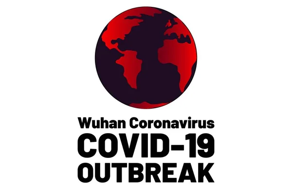 Covid-19, Wuhan coronavirus or 2019-ncov acute respiratory disease Китайський вірус. Шаблон для фона, банера, плаката с написом. Приклад Вектора Епс10. — стоковий вектор