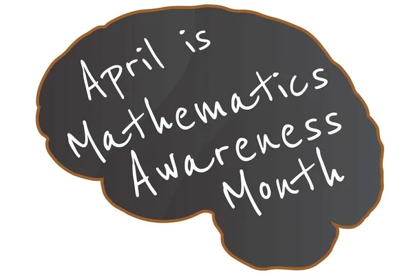 4 월은 수학 과 통계학에 대한 인식의 달입니다. 명절 컨셉이야. 서류철, 현수막, 카드, 글씨체가 적힌 포스터. Vector Eps10 illustration. — 스톡 벡터